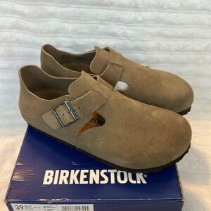 Birkenstock London Taupe Shoe Sandal Clog Suede 39 8 8.5 9